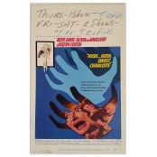 Hush Hush Sweet Charlotte - Original 1964 Window Card